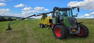 Holzrückekran OEHLER – Neu eingetroffen: Holzrückehänger und Holzrückekran